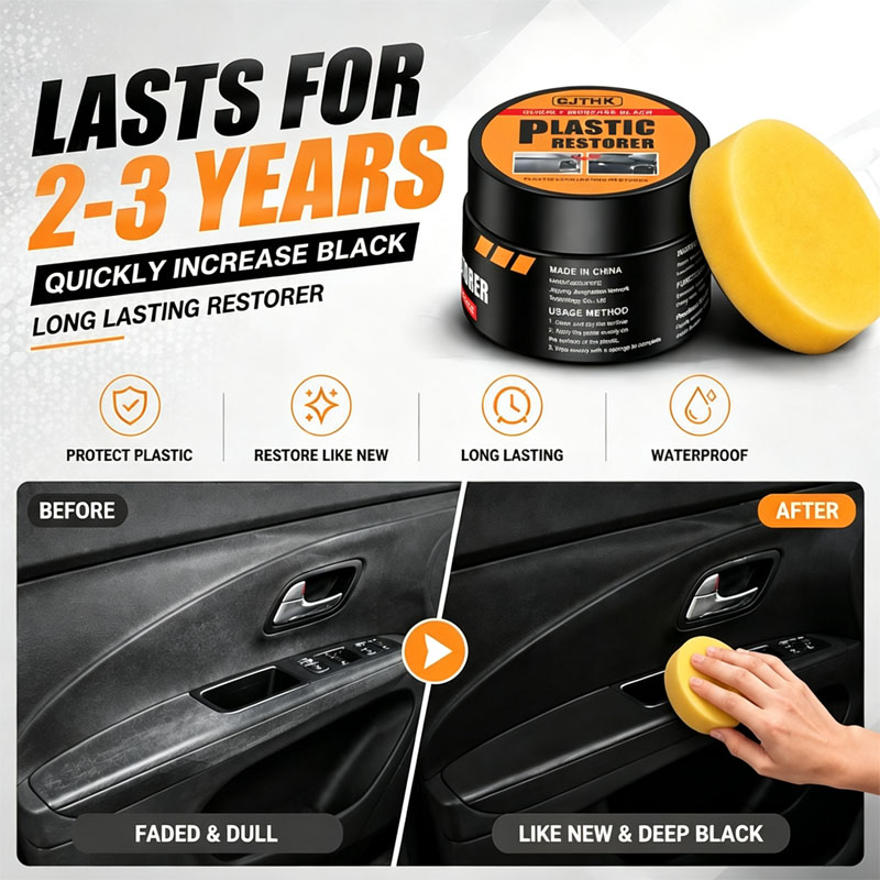 Leather Cleaner Interior - مُجدِّد بلاستيك السيارات، يعيد اللون الأسود